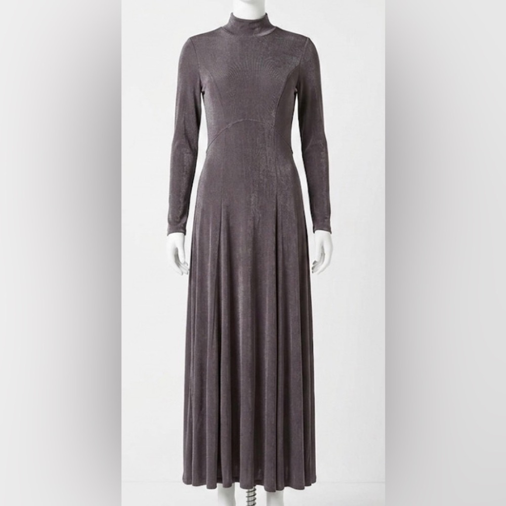 Double D Ranch Long Sleeve Maxi Dress in Charcoal